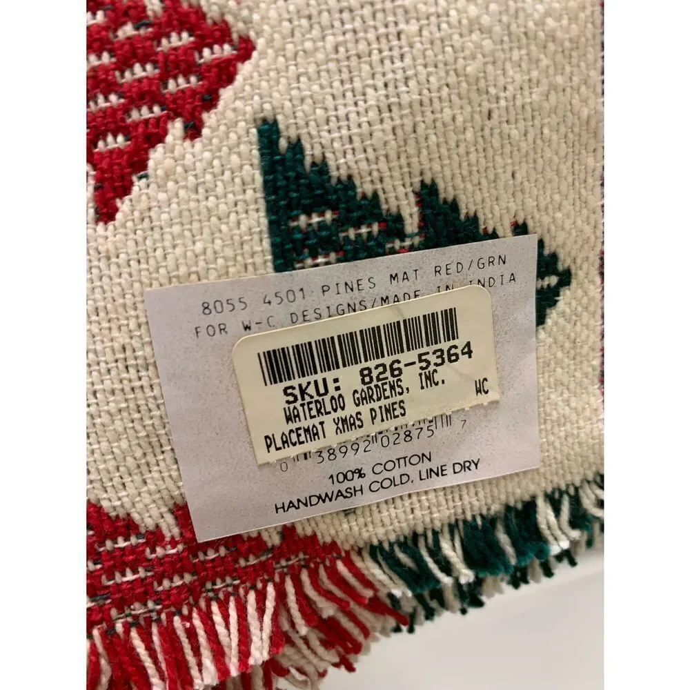 Waterloo Gardens Set of 4 Christmas Holiday Placemats